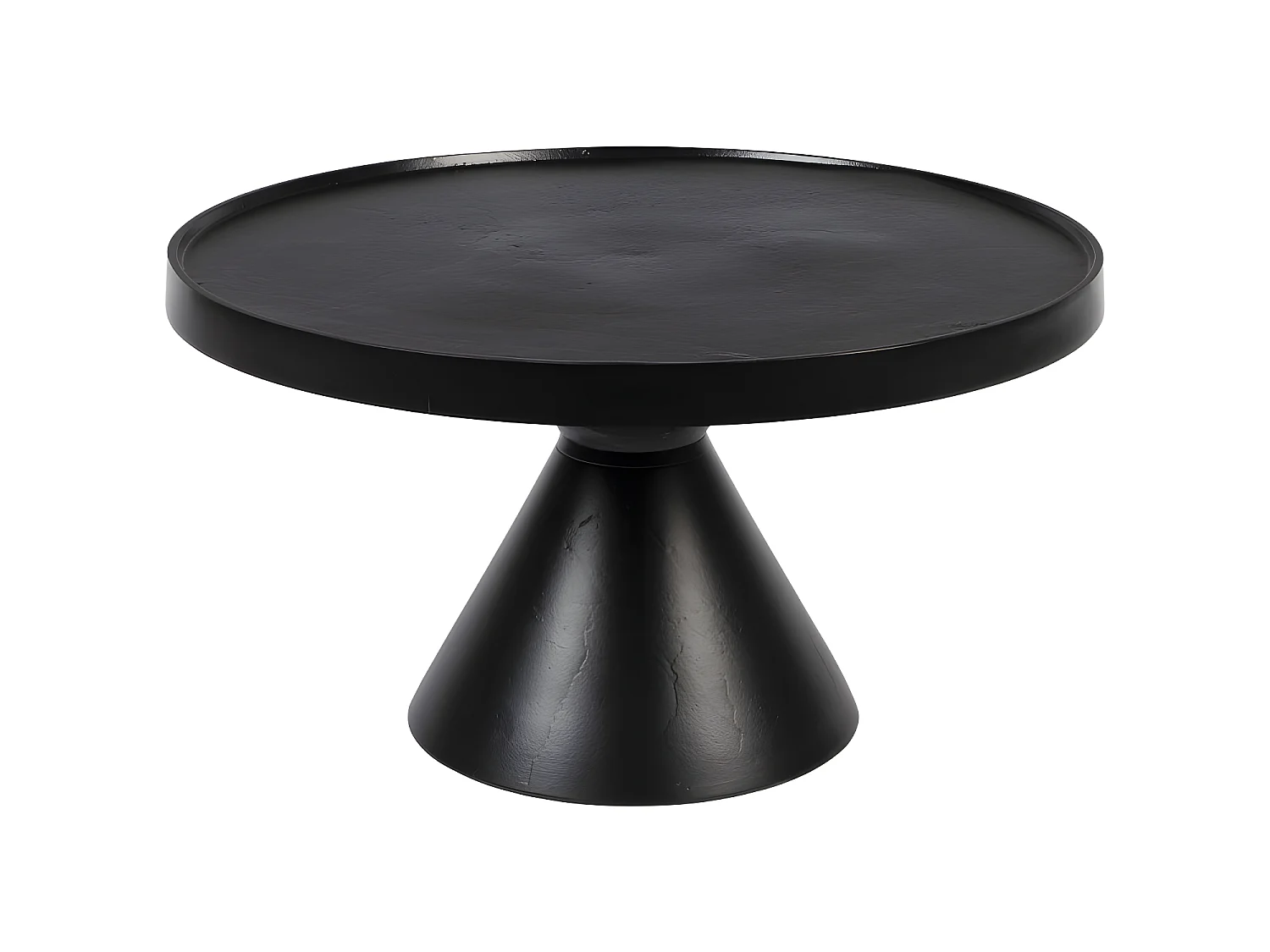 Floss - Table basse ronde en métal ø60cm - Noir