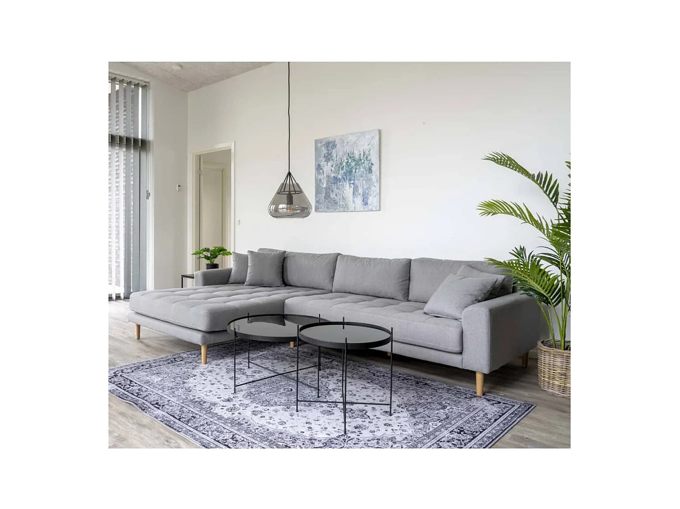 Mesa de café de acero negro Ø 48 x 48 cm