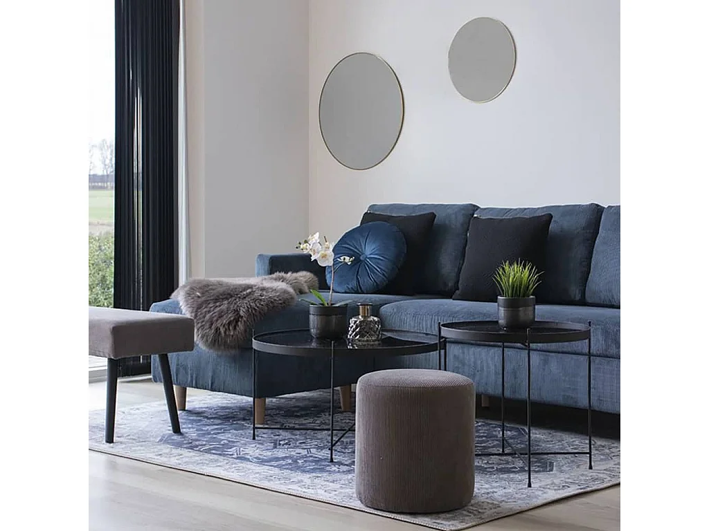 Table basse Scarlett 48x48 cm Noir