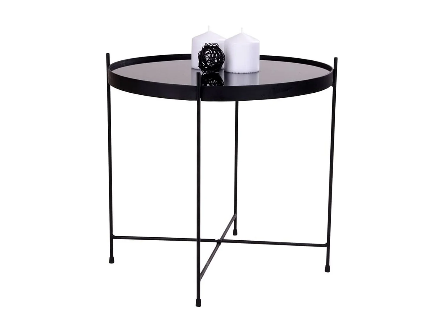 Table basse Scarlett 48x48 cm Noir