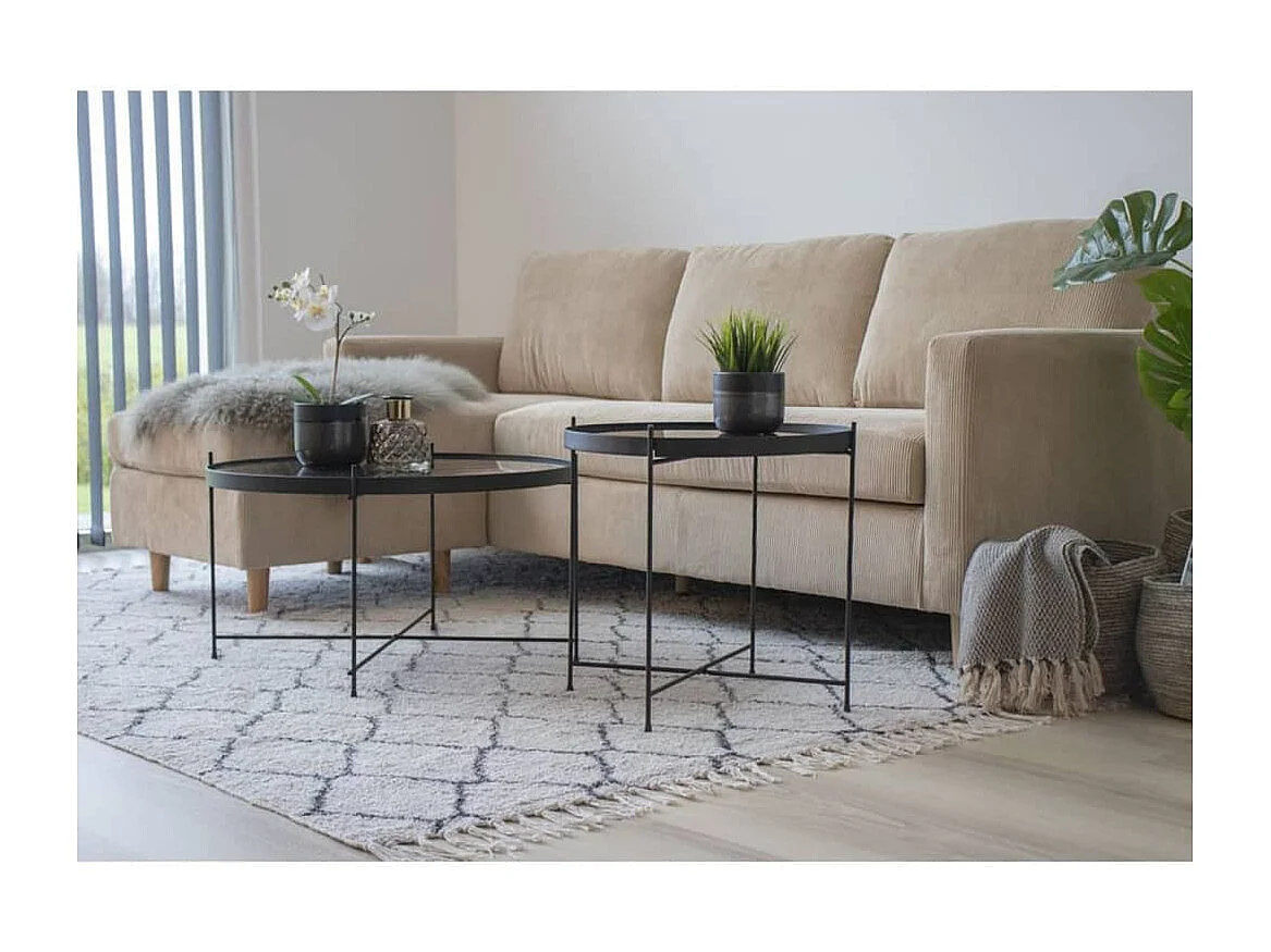 Table basse Scarlett 48x48 cm Noir