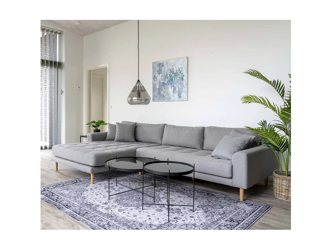 Mesa de café de acero negro Ø 48 x 48 cm