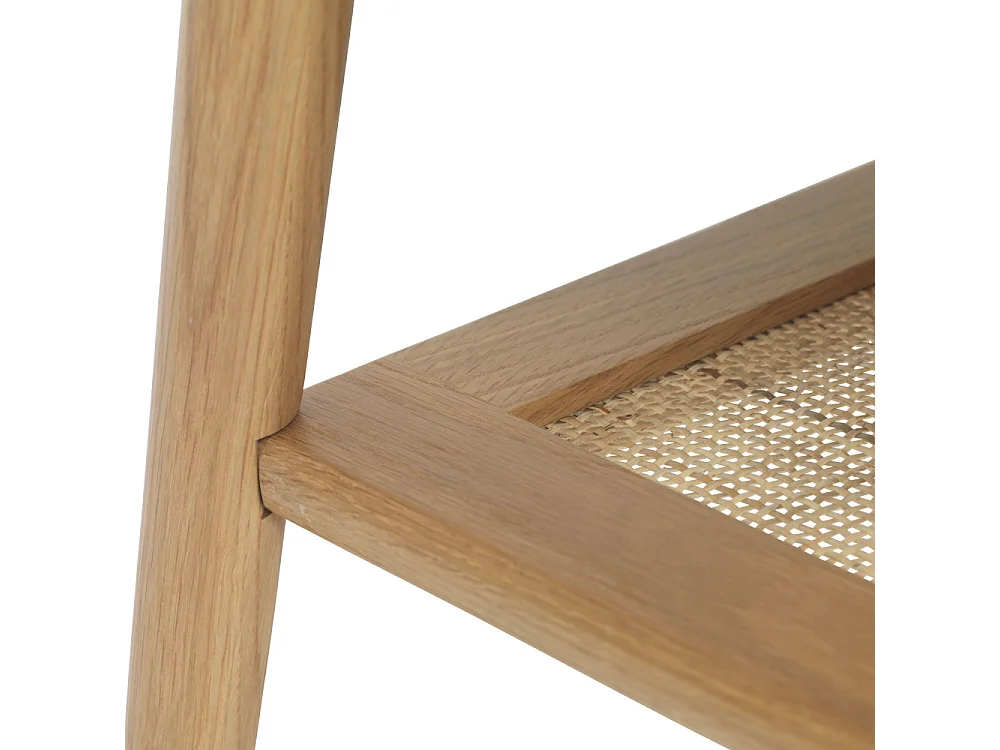 Kiyo - Table basse en bois et cannage 120x60cm - Bois clair