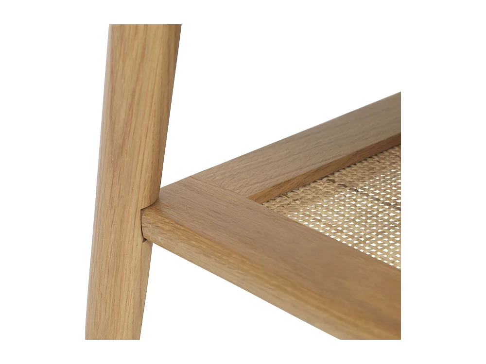 Kiyo - Table basse en bois et cannage 120x60cm - Bois clair