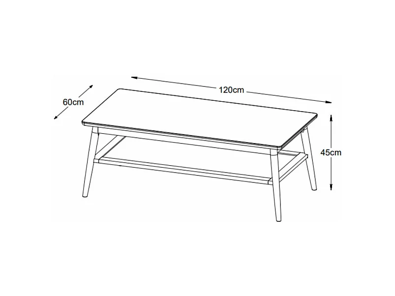 Kiyo - Table basse en bois et cannage 120x60cm - Bois clair