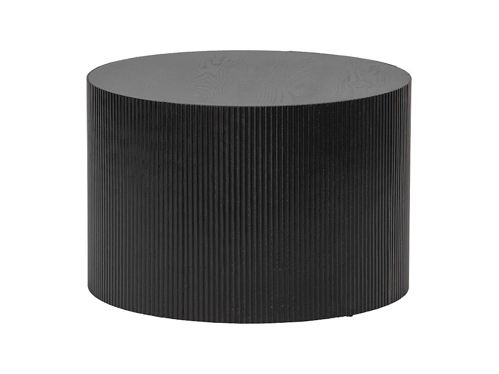 Sanne - Table basse ronde en bois ø60cm - Noir