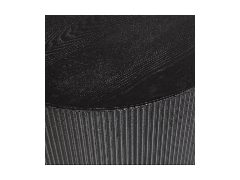 Sanne - Table basse ronde en bois ø60cm - Noir