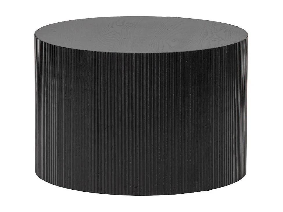 Sanne - Table basse ronde en bois ø60cm - Noir