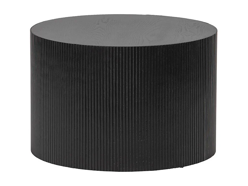 Sanne - Table basse ronde en bois ø60cm - Noir