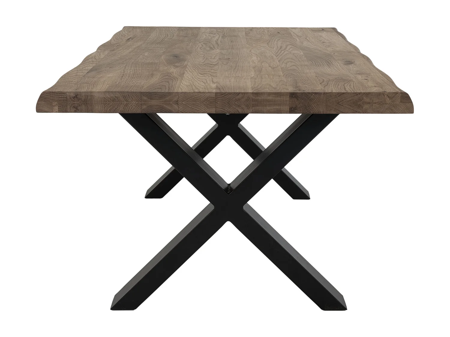 Tony salontafel met golvende rand, gerookte eik.