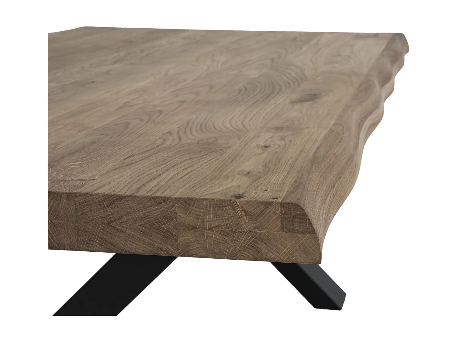 Tony salontafel met golvende rand, gerookte eik.