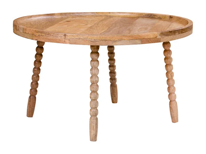 Mesa de café de madera de mango Ø 60 x 35 cm