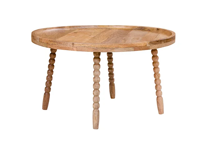 Jammu - Table basse ronde en manguier ø60cm - Naturel
