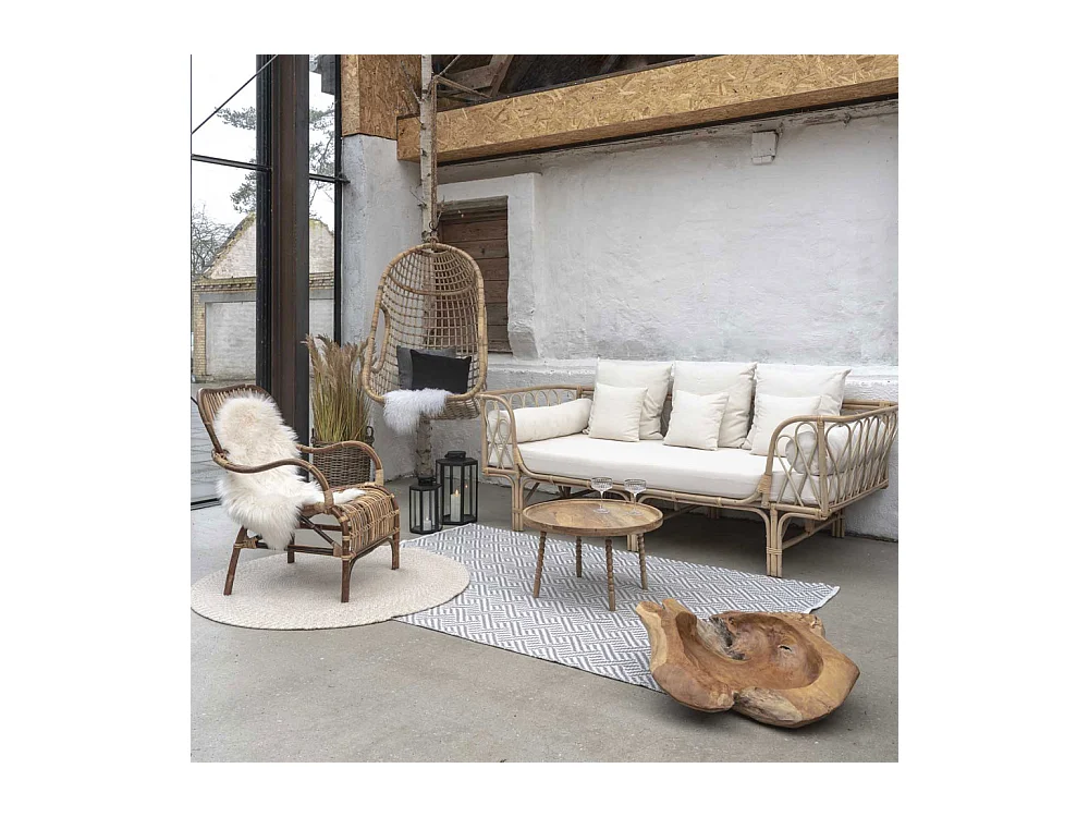 Jammu - Table basse ronde en manguier ø60cm - Naturel