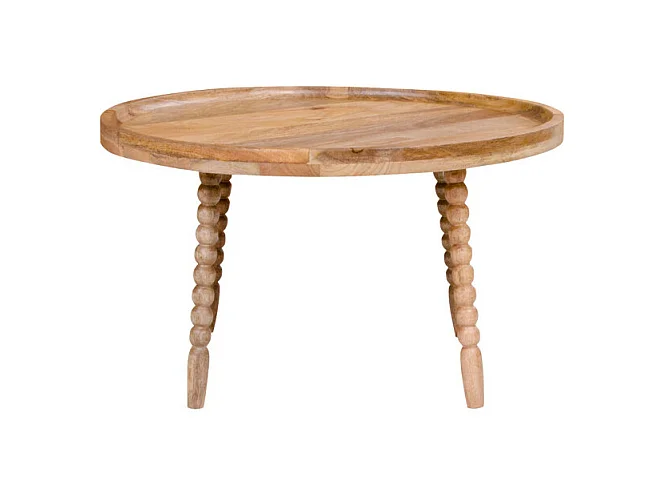 Jammu - Table basse ronde en manguier ø60cm - Naturel