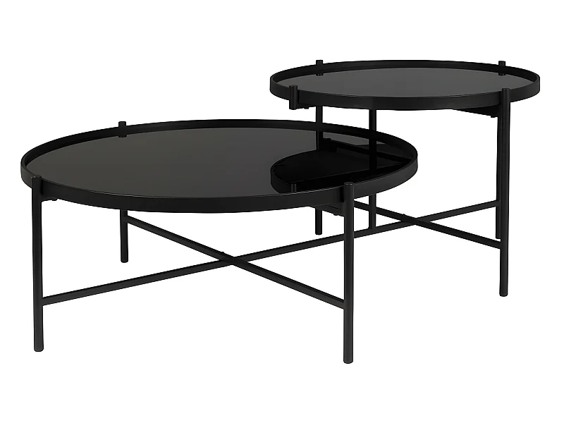 Li - Table basse en métal - Noir