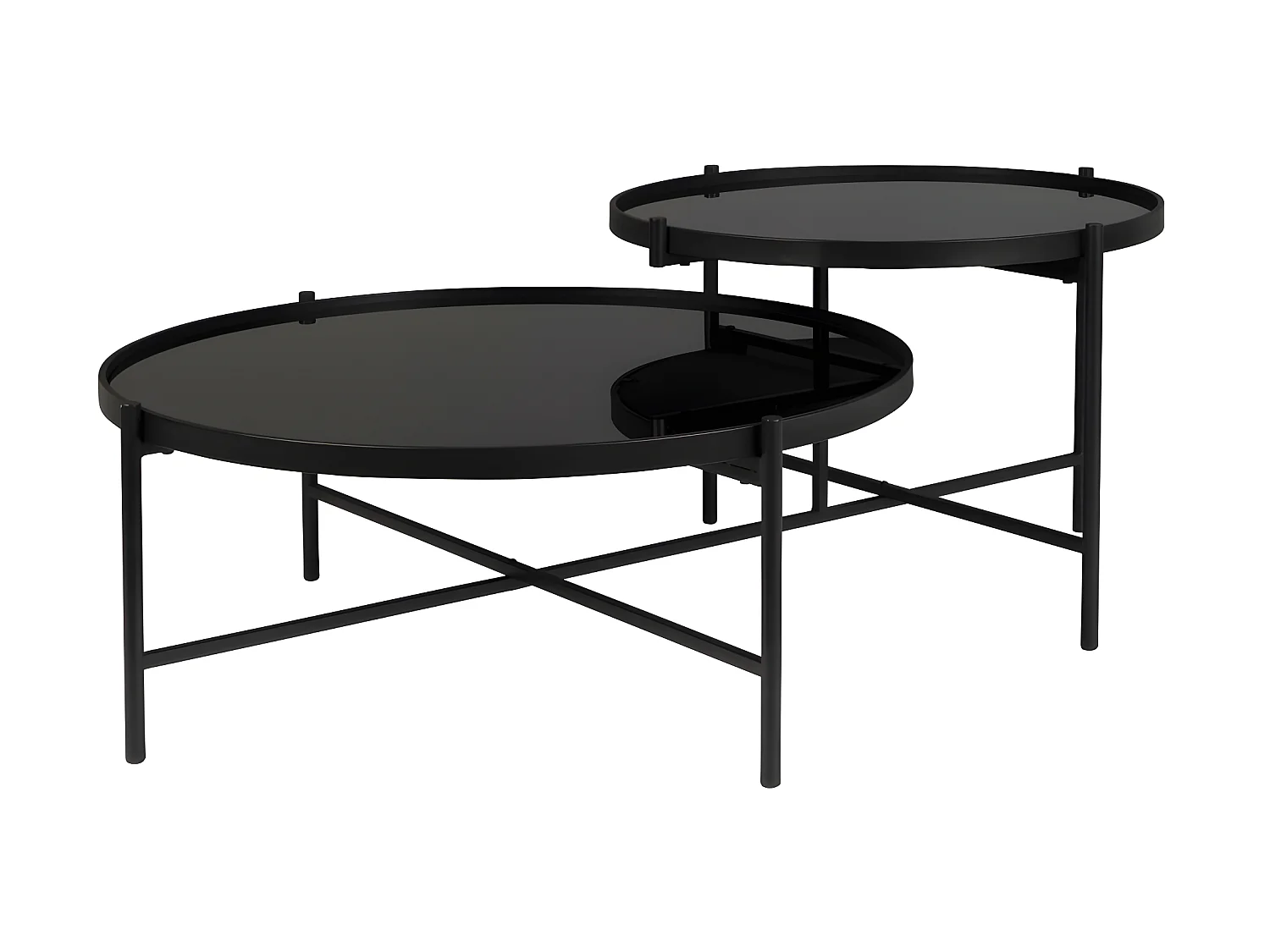 Li - Table basse en métal - Noir