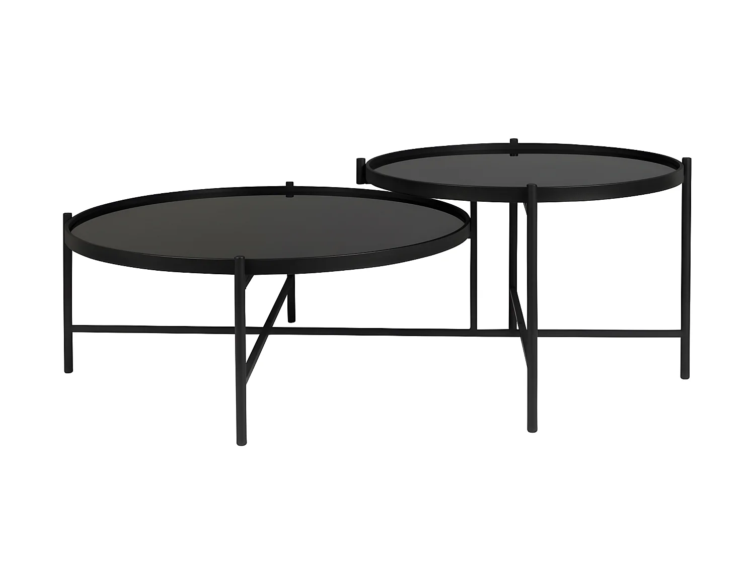 Li - Table basse en métal - Noir