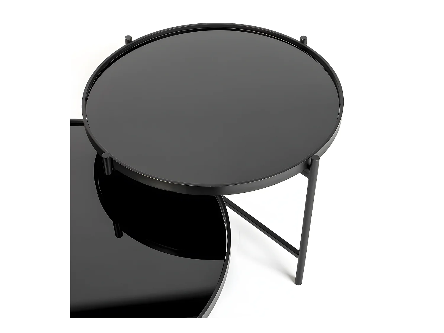 Li - Table basse en métal - Noir