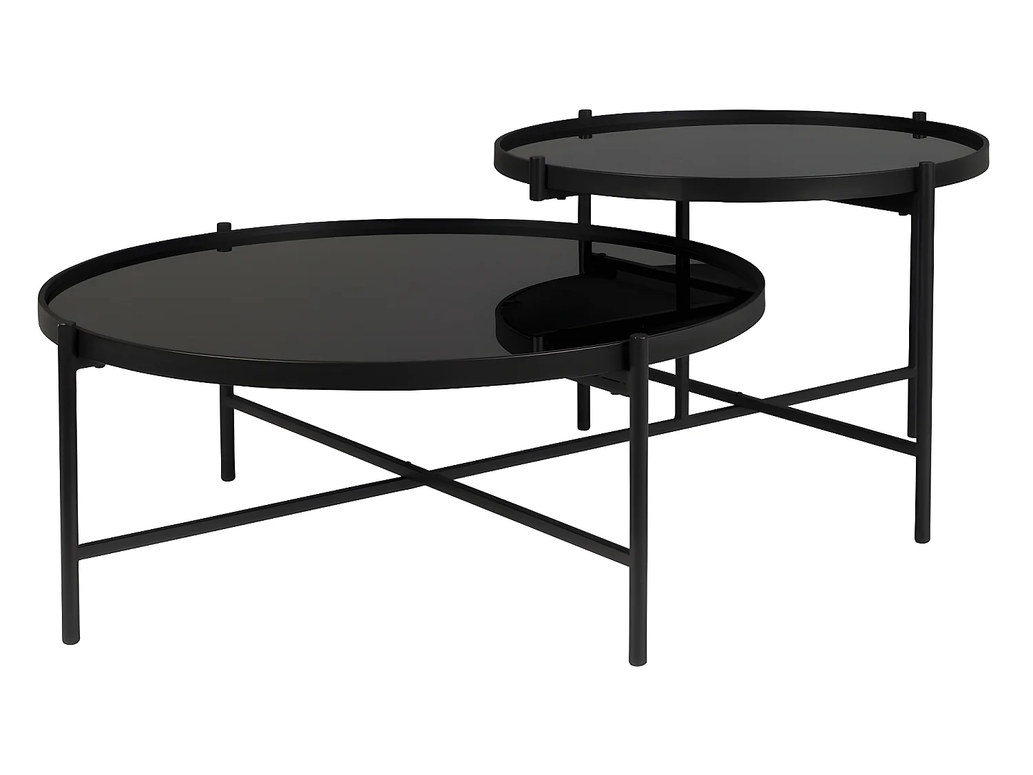 Li - Table basse en métal - Noir