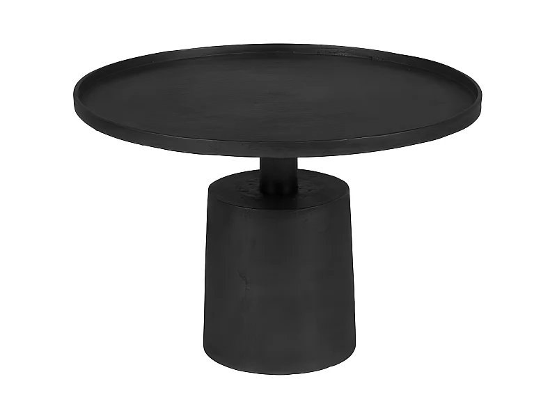 Mason - Table basse ronde en métal ø60cm - Noir