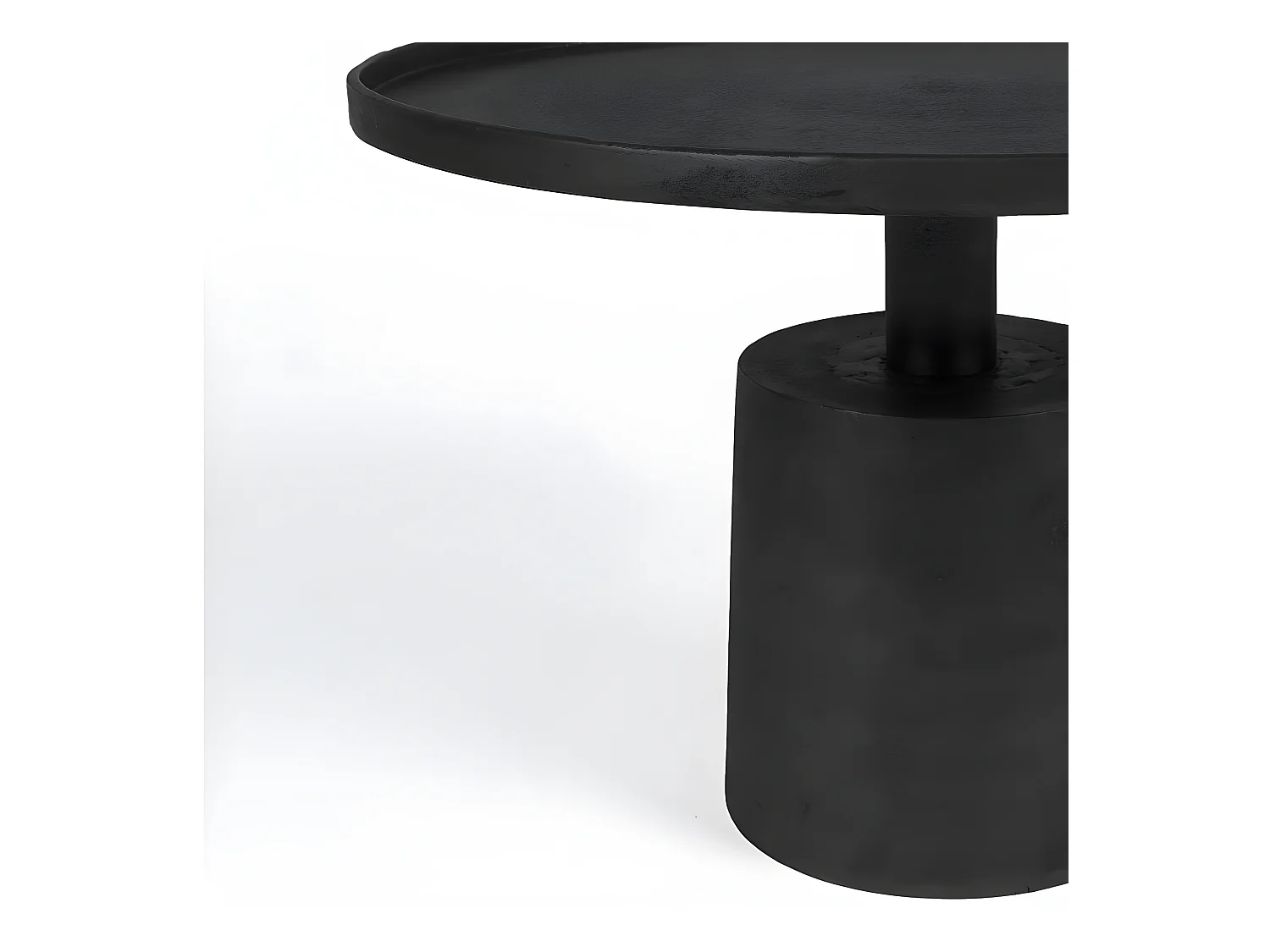 Mason - Table basse ronde en métal ø60cm - Noir