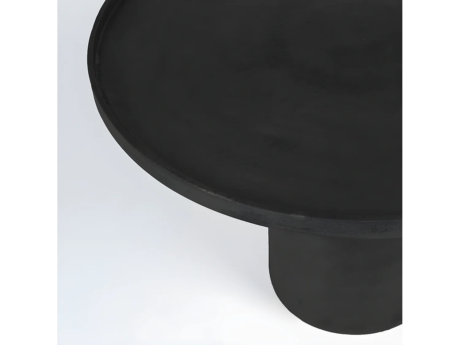 Mason - Table basse ronde en métal ø60cm - Noir