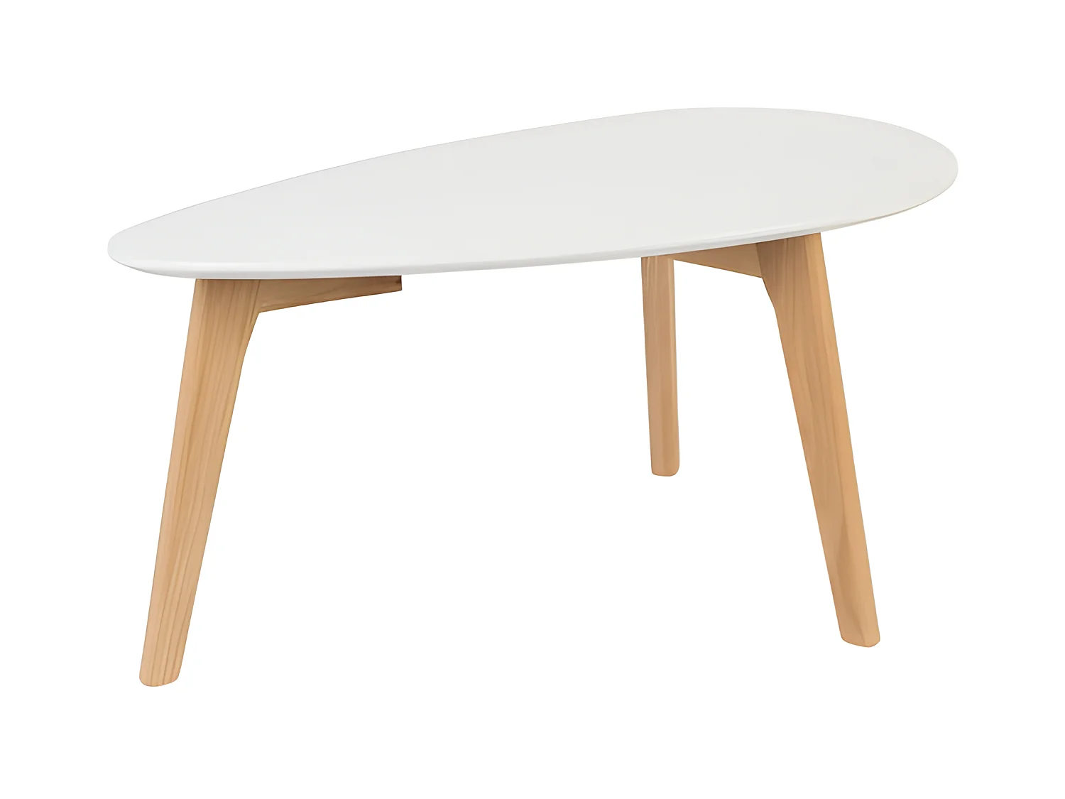 Drop - 2 tables basses laquées - Couleur - Blanc