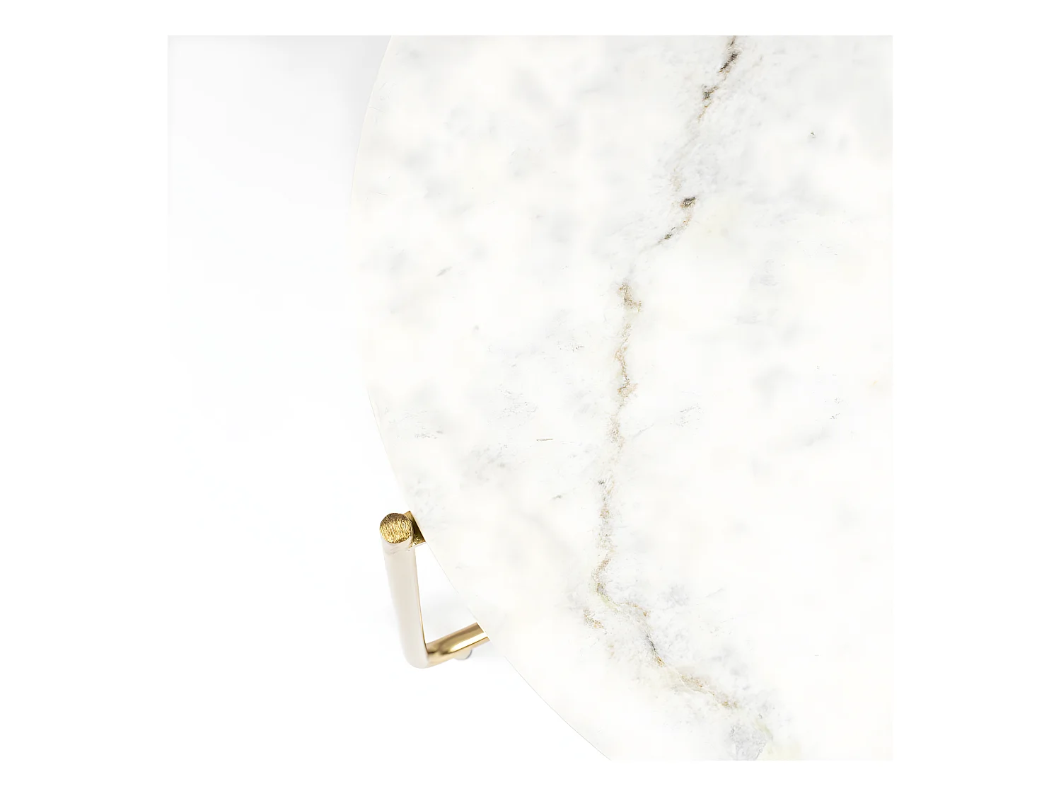 Timpa - Table basse en marbre ø70cm - Blanc