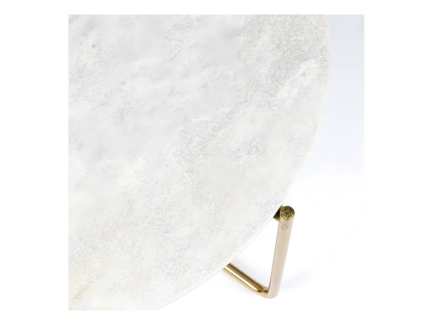 Timpa - Table basse en marbre ø70cm - Blanc