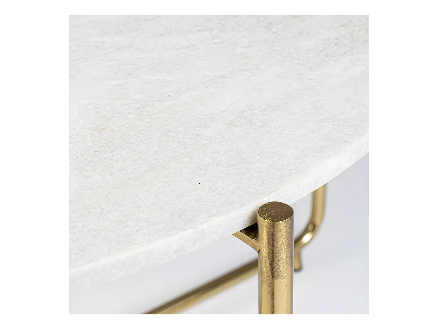 Timpa - Table basse en marbre ø70cm - Blanc