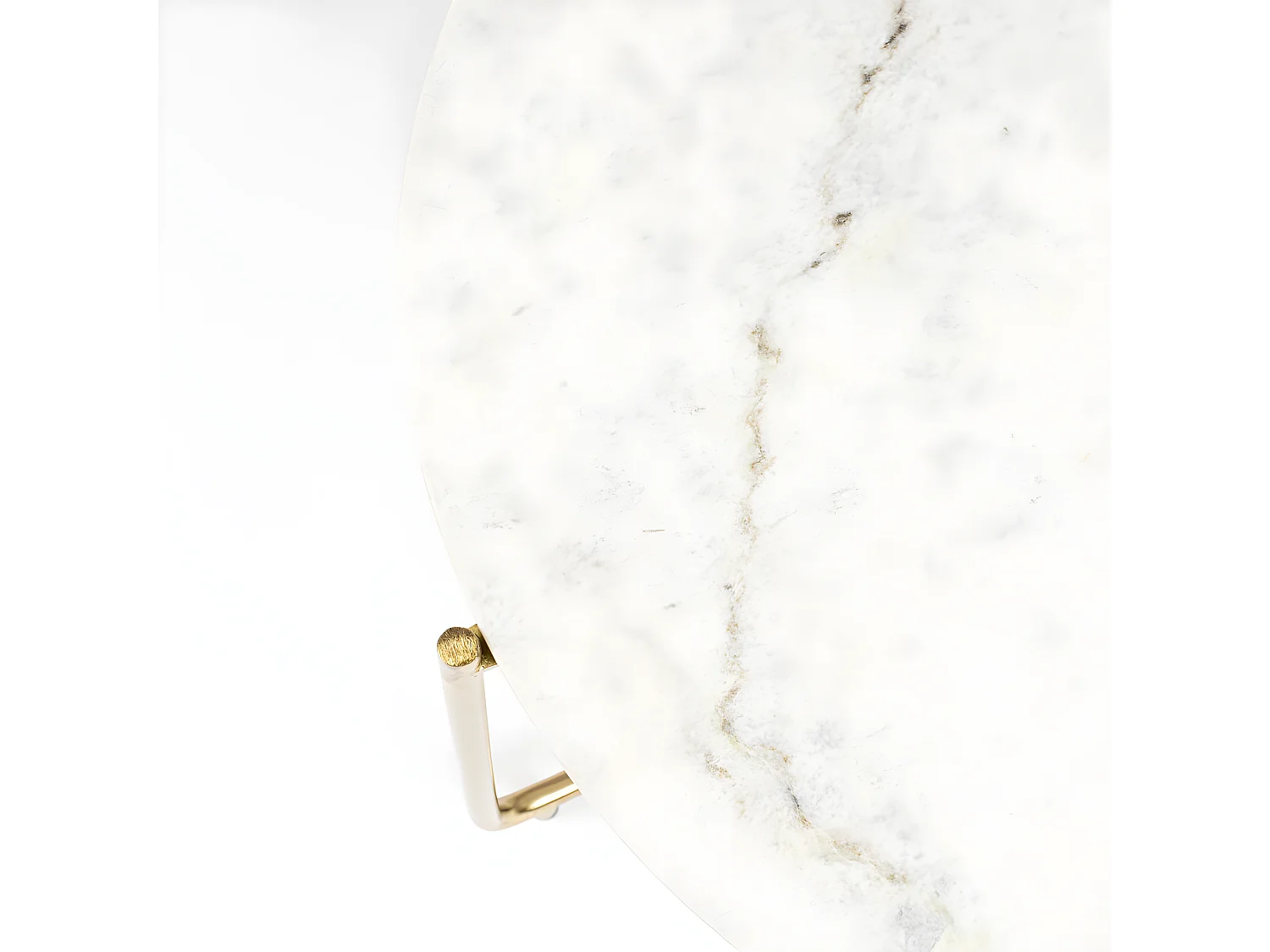 Timpa - Table basse en marbre ø70cm - Blanc