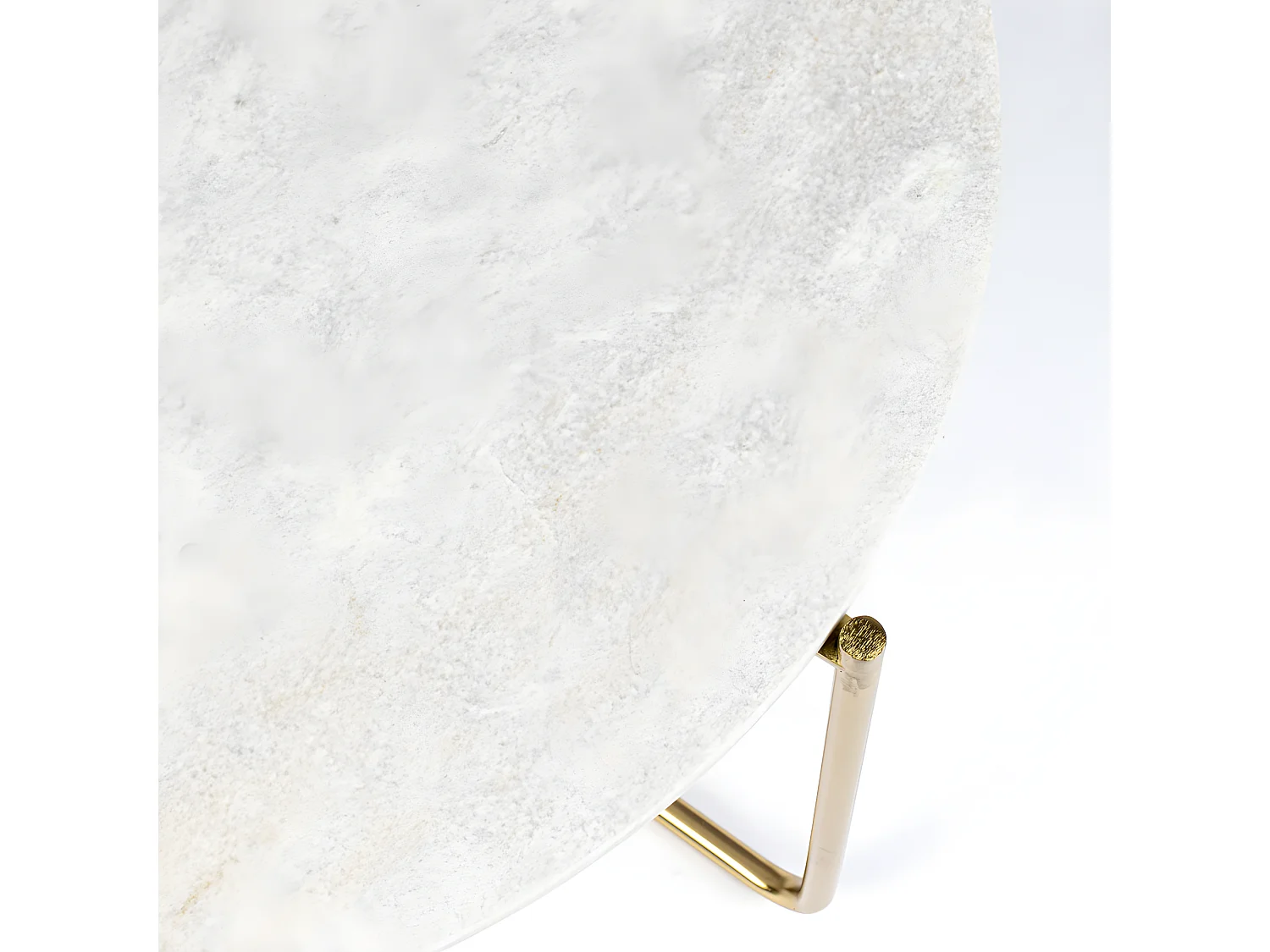 Timpa - Table basse en marbre ø70cm - Blanc