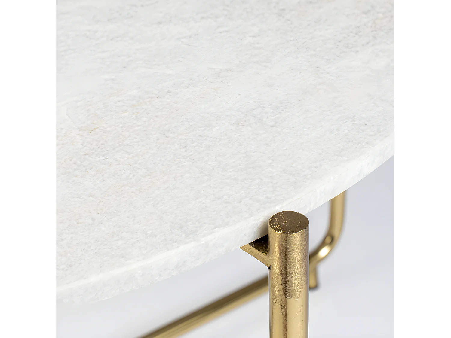 Timpa - Table basse en marbre ø70cm - Blanc
