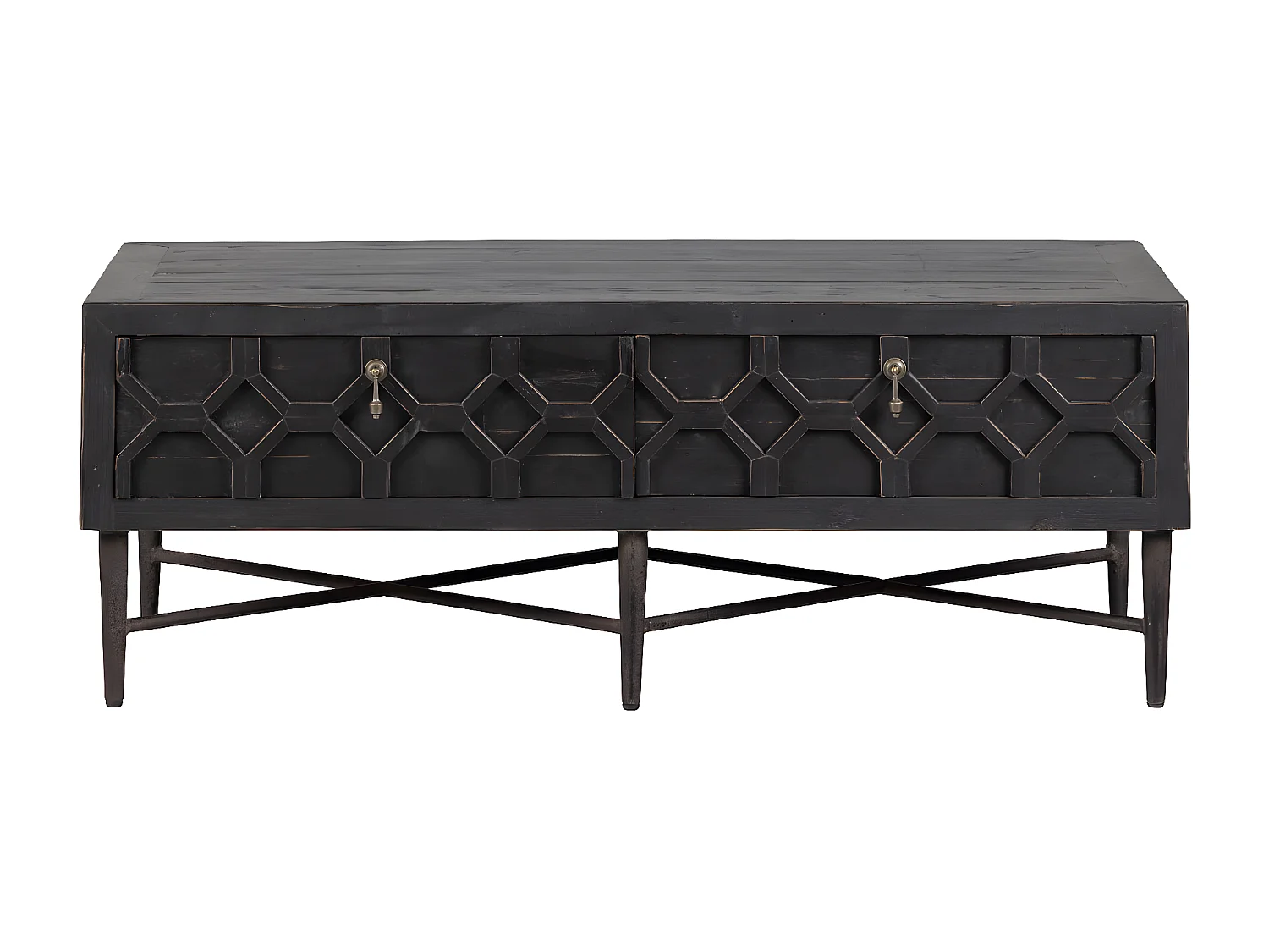 BEQUEST - Table basse tendance en bois noir