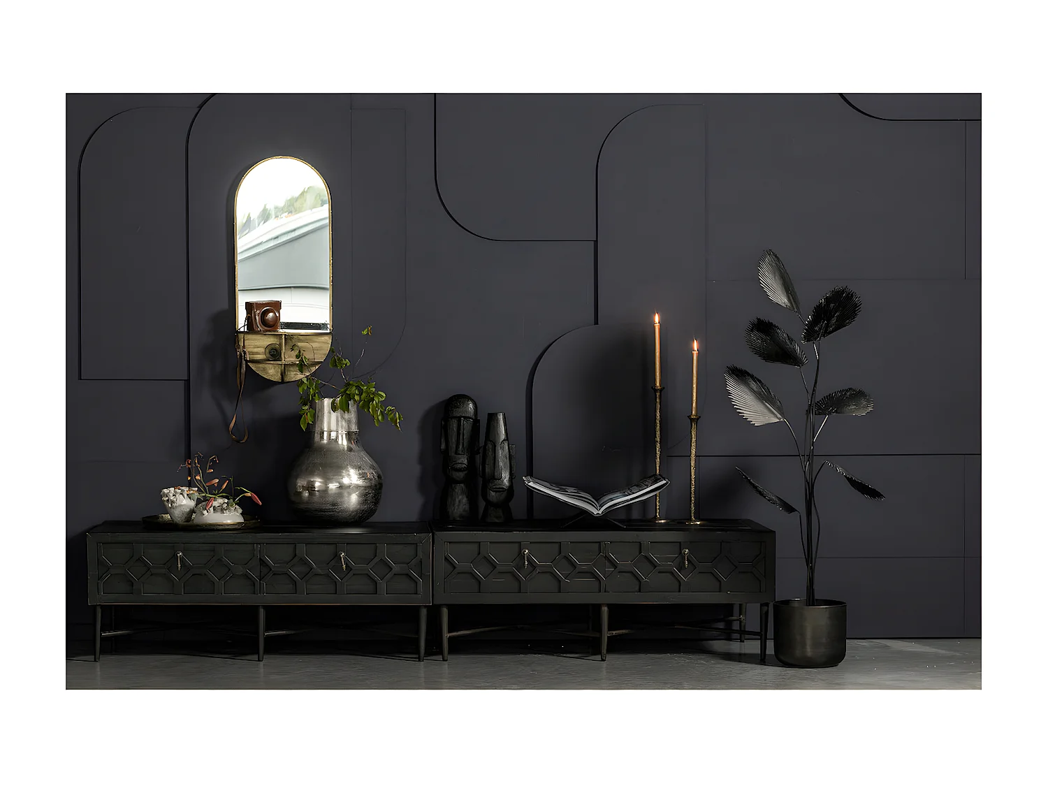 BEQUEST - Table basse tendance en bois noir