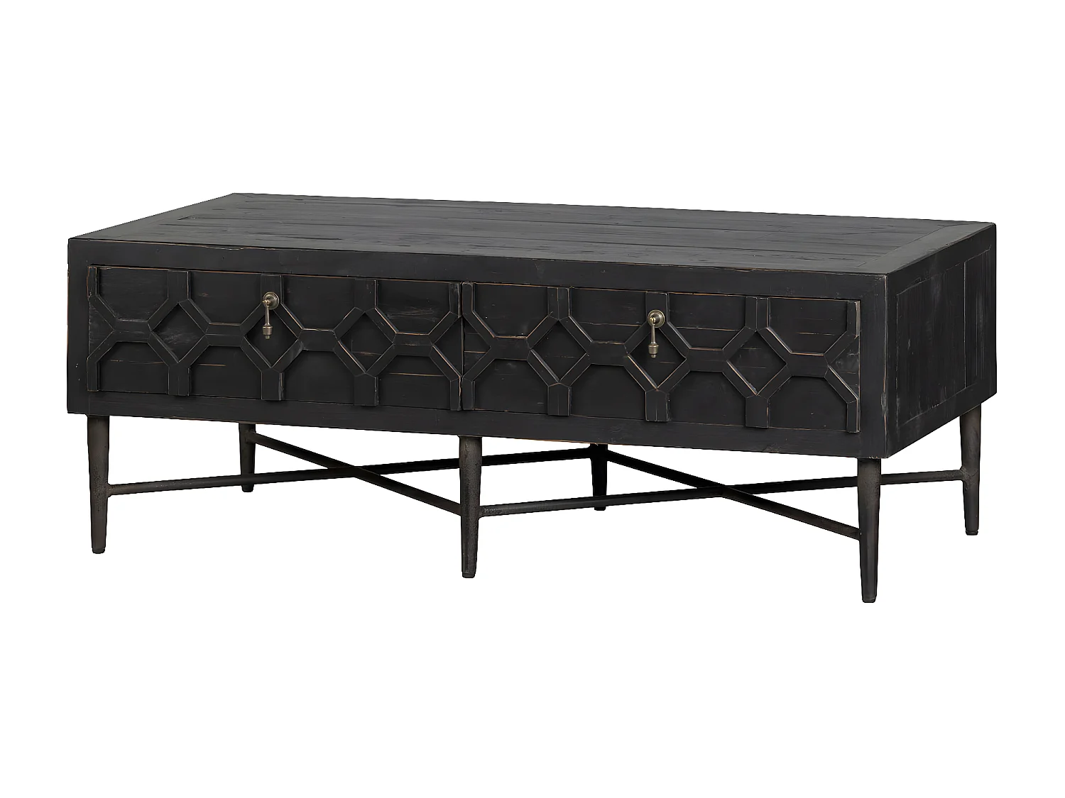 BEQUEST - Table basse tendance en bois noir