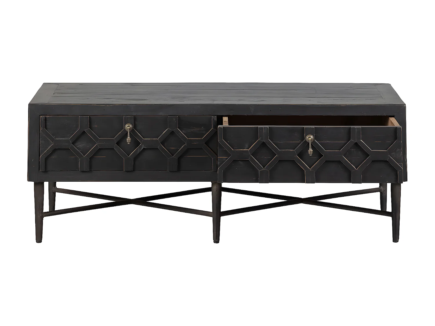 BEQUEST - Table basse tendance en bois noir