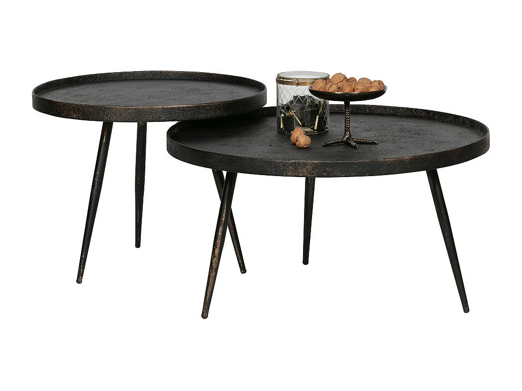 Bounds - Table basse ronde Ø76cm - Laiton