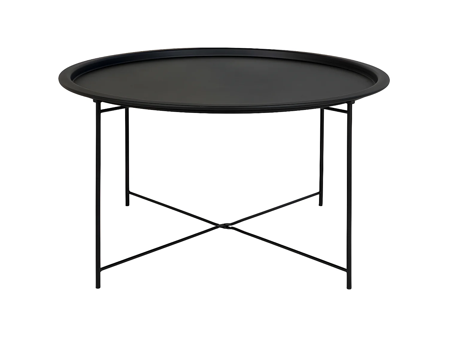 Bastia - Table basse ronde en métal ø75cm - Noir