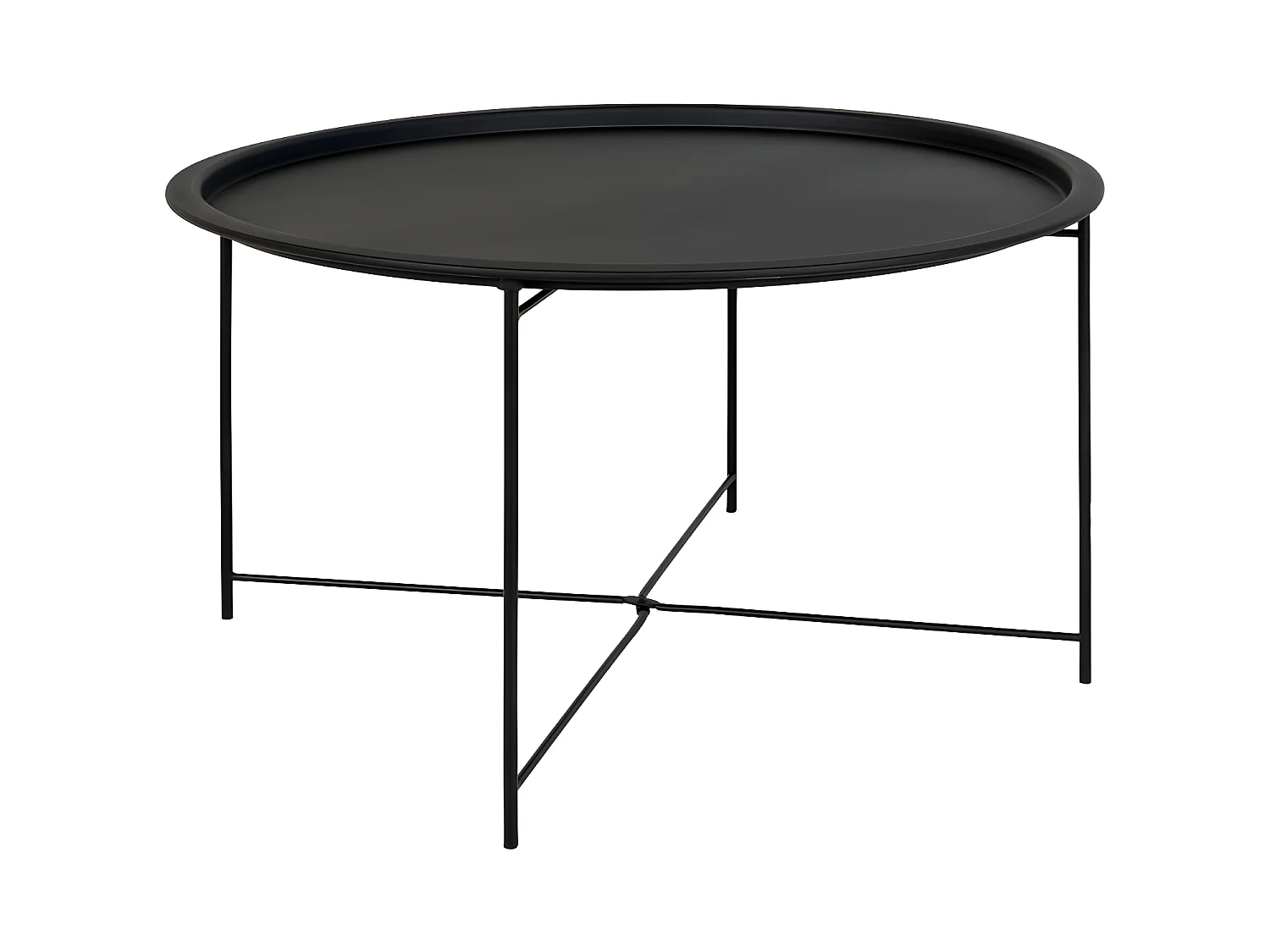 Bastia - Table basse ronde en métal ø75cm - Noir