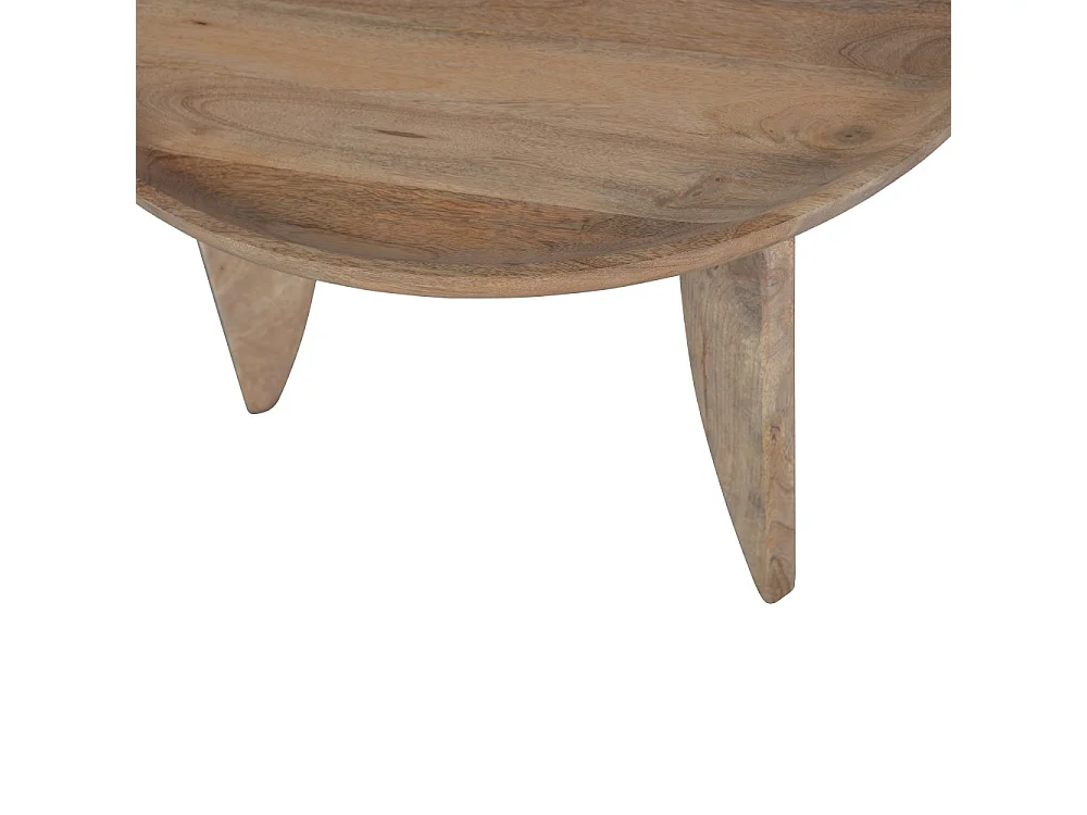 HIGH HEELS - Set de 2 tables basses rondes en bois de manguier