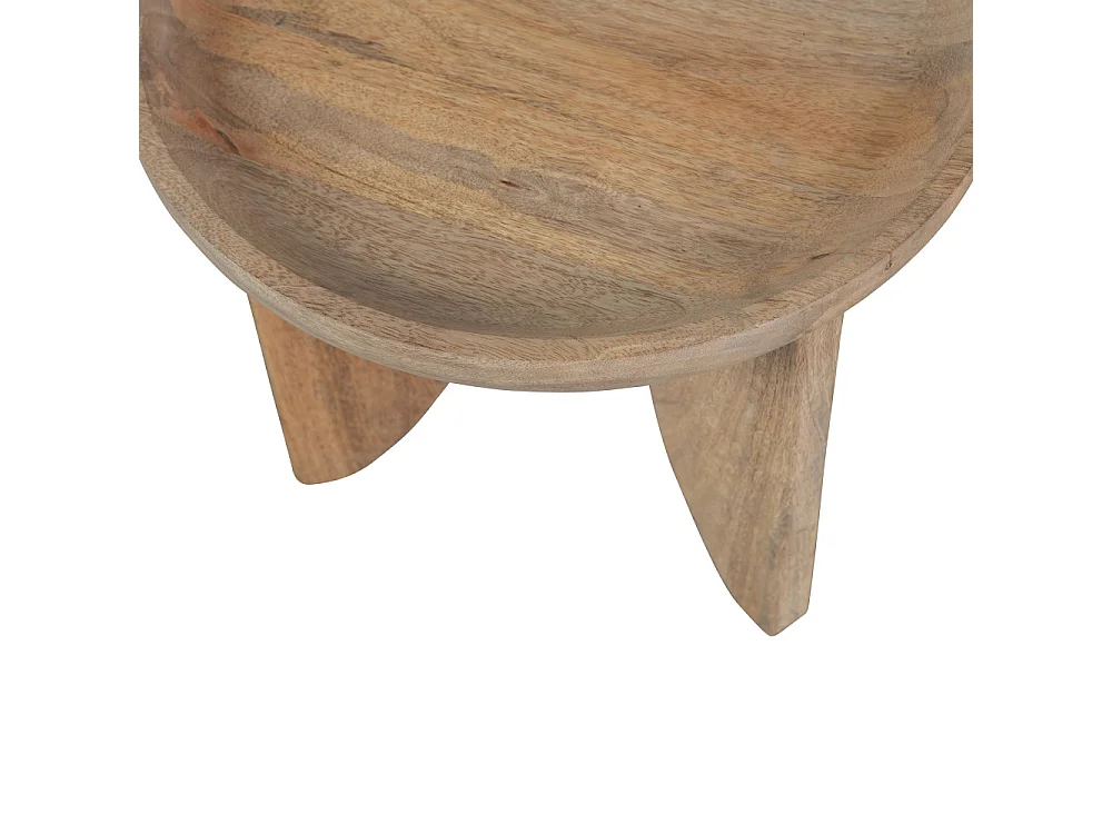 HIGH HEELS - Set de 2 tables basses rondes en bois de manguier