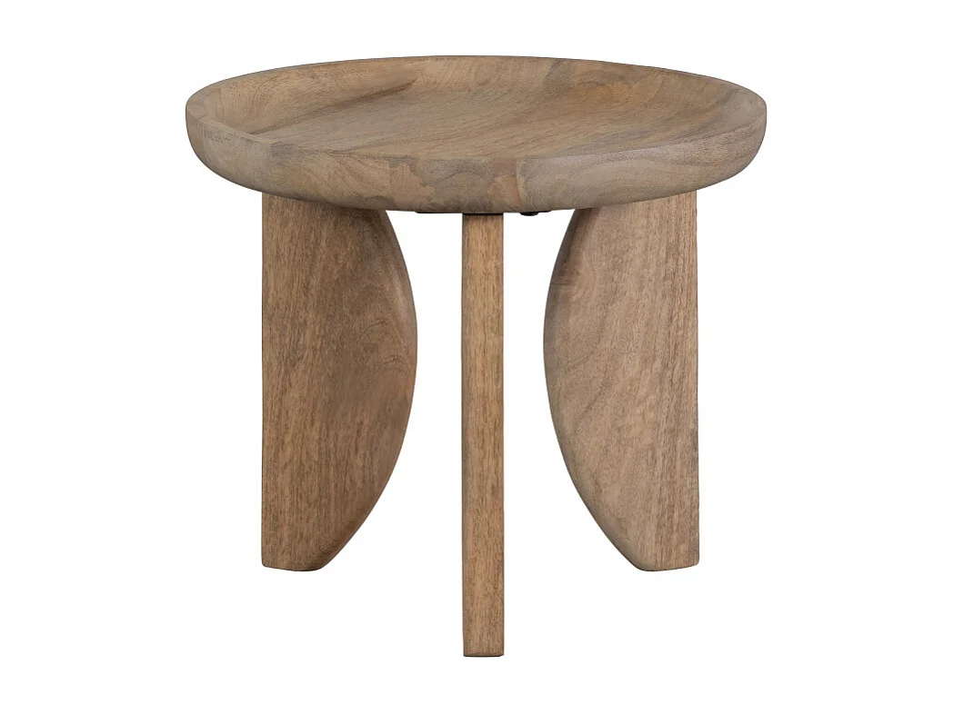 High Heels - 2 tables basses en bois de manguier ø40/ø70cm - Couleur - Bois clair