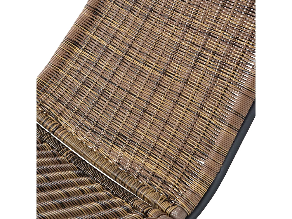 Tom - Rocking-chair en résine tressée et métal - Naturel