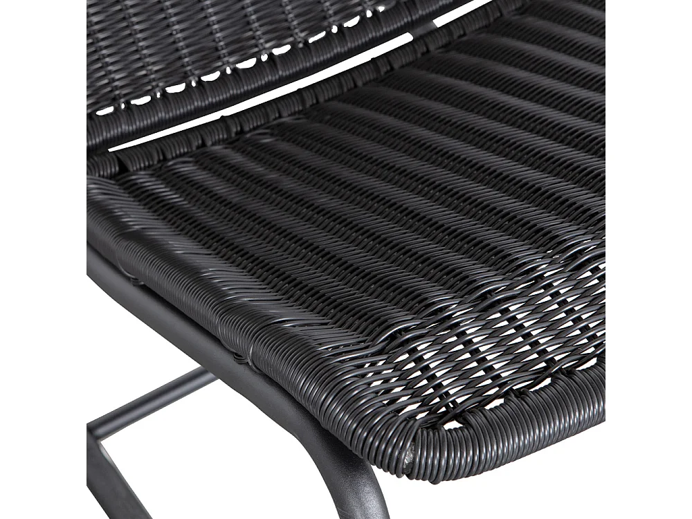 Rocking negro de interior / exterior Tom