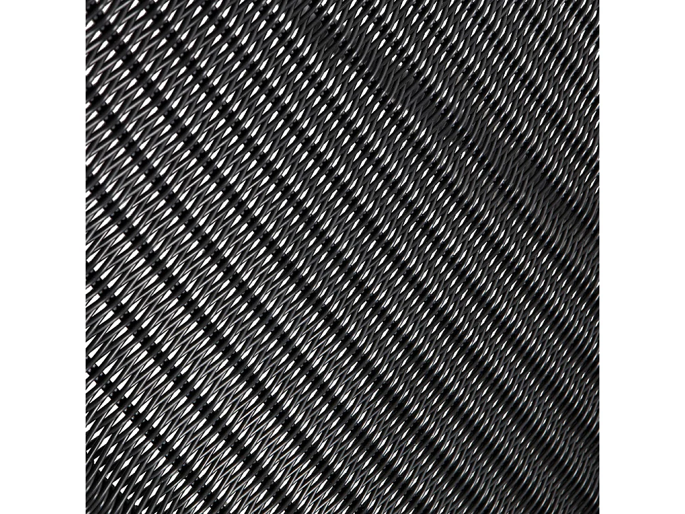 Tom - Rocking-chair en résine tressée et métal - Noir