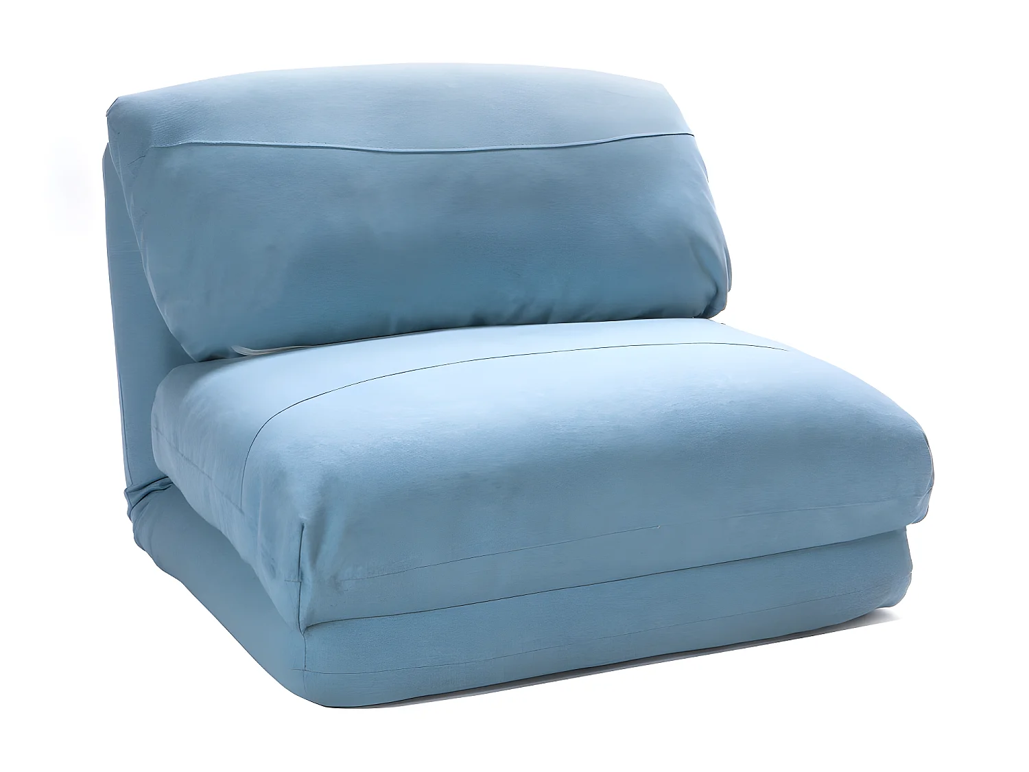 Nalo - Chauffeuse convertible 1 place en tissu : Couleur - Bleu pastel