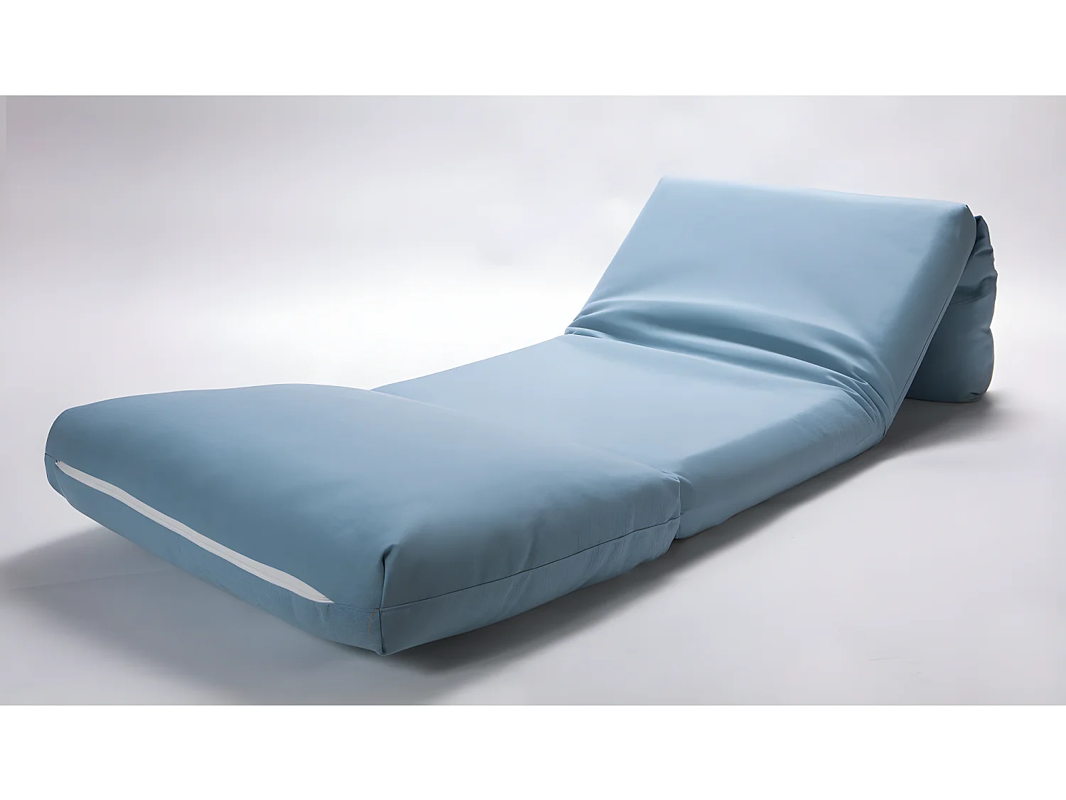 Nalo - Chauffeuse convertible 1 place en tissu : Couleur - Bleu pastel