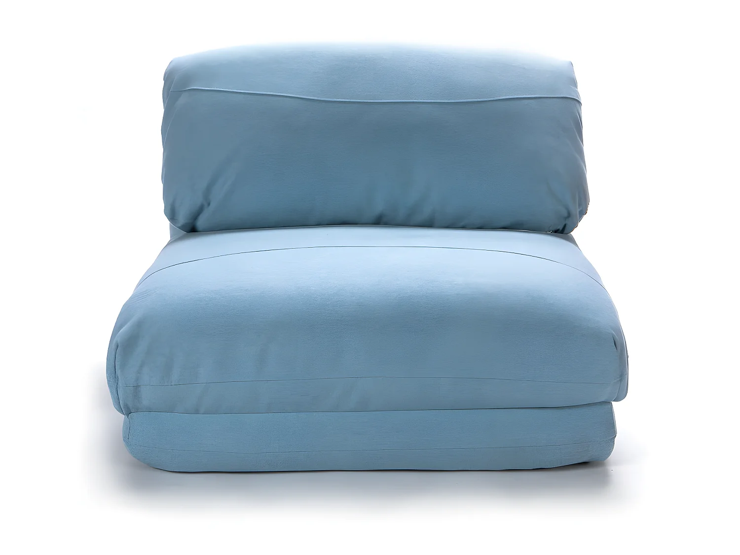 Nalo - Chauffeuse convertible 1 place en tissu : Couleur - Bleu pastel